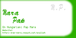 mara pap business card